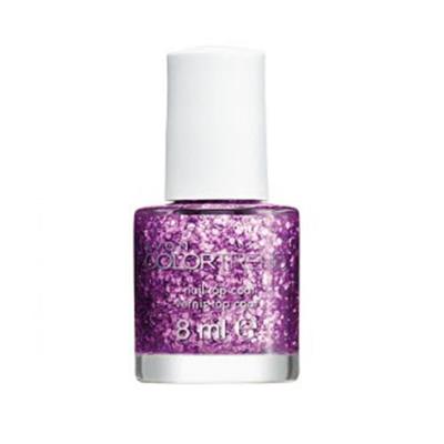 Vernis à ongles paillettes violettes Avon Fuchsia Dazzle