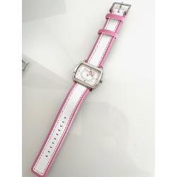 Montre Hello Kitty rose et blanche avec strass